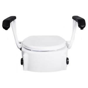 Adjustable Raised Toilet Seat with Armrests - Image 5