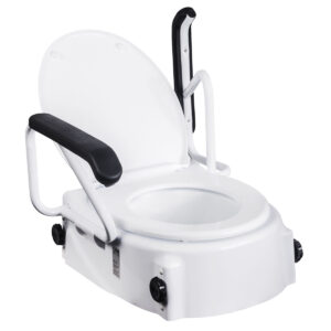 Adjustable Raised Toilet Seat with Armrests - Image 4