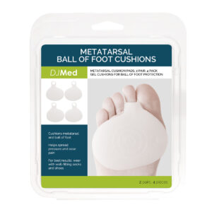 DJMed Metatarsal Pads – Gel Ball Of Foot Cushions (Set of 4) - Image 2