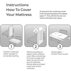 Vinyl Mattress Protector Cover, Zippered - Image 4